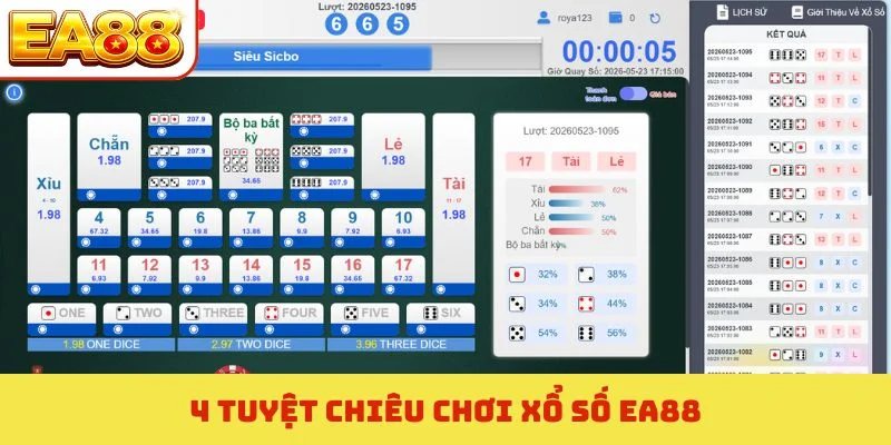 4 tuyệt chiêu chơi xổ số EA88